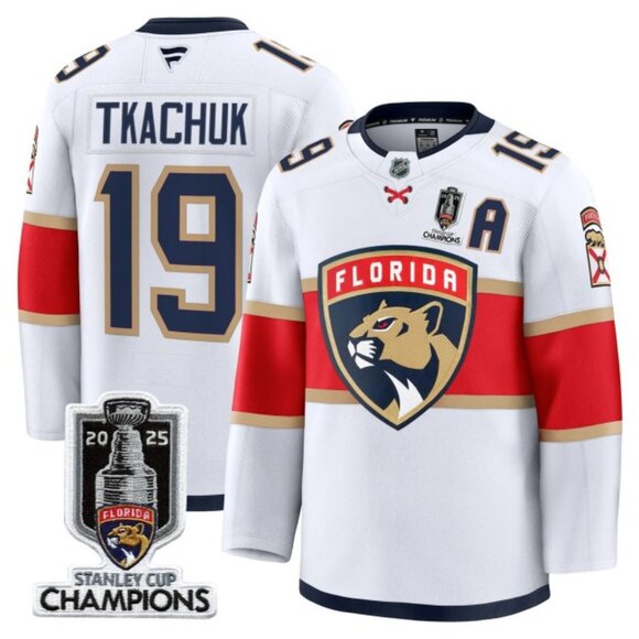 Mens Matthew Tkachuk 2025 SC‌ CH Jersey White Stitched